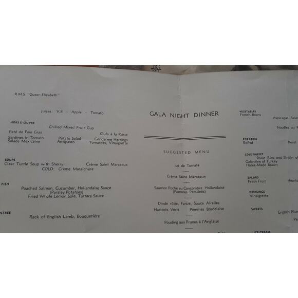 Cunard Line RMS Queen Elizabeth 1965 cruise 33 items, tags decals programmes... - Picture 6 of 8